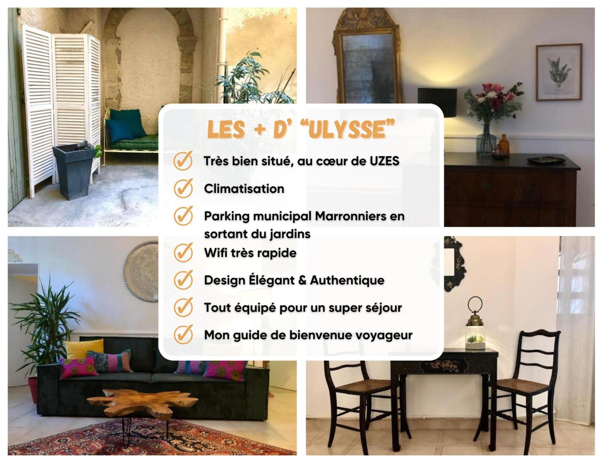 Ulysse, Appartement Spacieux Au Centre Historique D'Uzes En Rez-De-Chaussee Avec Exterieur, Proche Parking Des Marroniers Eksteriør bilde